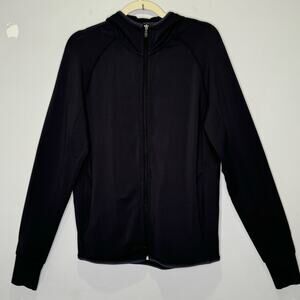 Rhone Men’s Spar Full Zip Hoodie V2 Black Soft Fleece Lined Black Small